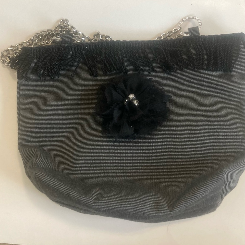 REDUCED AGAIN Black purse/fringe chain, - Picture 2 of 12